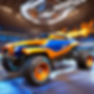 Rocket League car equipped with Prime Gaming exclusive in-game advantages