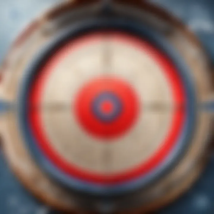 A close-up of a punching target displaying detailed texture and design