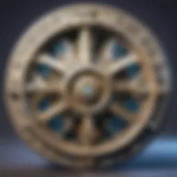 Illustration showcasing a random wheel with intricate patterns