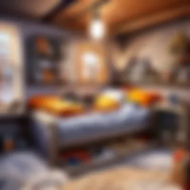 Comfortable Bedding Nook Cozy bedding area in a pet rat cage