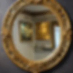 Exquisite mirror with intricate gold leaf detailing