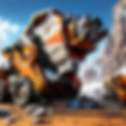 Rock pulverizer in action