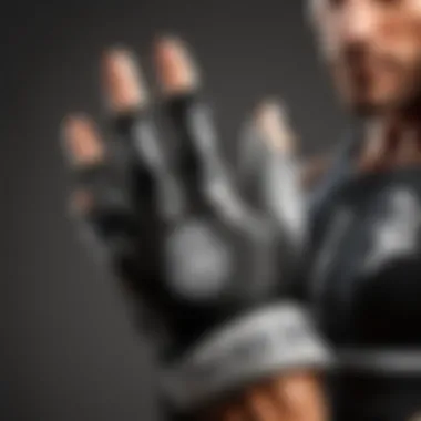 Durable Materials Used in Rogue Fitness Gloves Close-up of the materials used in Rogue Fitness gloves, highlighting durability.