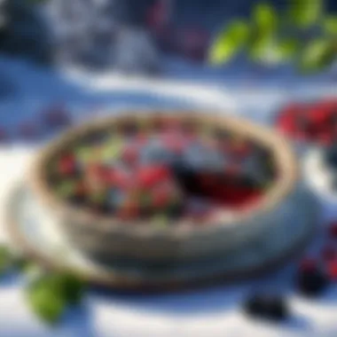 Scenic view of elder berry pie cooling by the window