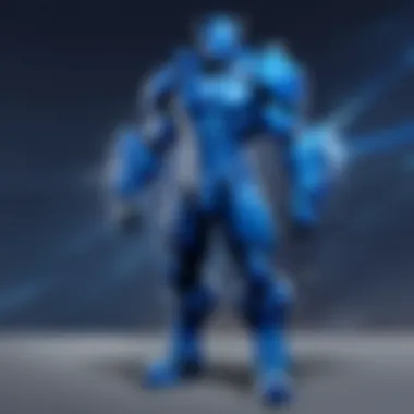 Blue Item Usage in Competitive Play A strategic gameplay moment highlighting a blue item in use, demonstrating its impact on player tactics.