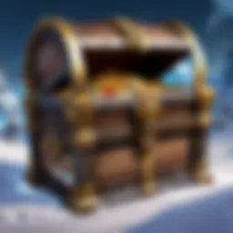 Virtual treasure chest overflowing with gold coins