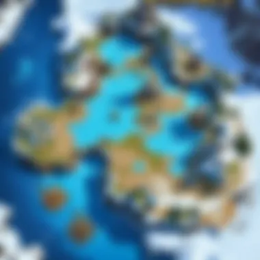 Strategic Map Overview A strategic overview of a gaming map highlighting key locations and tactics