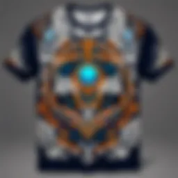 Stylish t-shirt design with intricate patterns