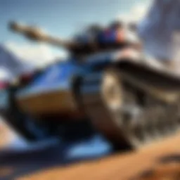 Dynamic gameplay showcasing a champion tank in action