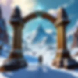 A player engaging in a key quest location for XP