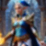 A mystical elf mage casting a spell in an enchanted forest