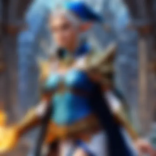 A mystical elf mage casting a spell in an enchanted forest