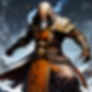 Dark Monk in Combat An action-packed scene depicting a Dark Monk utilizing shadowy powers in battle.
