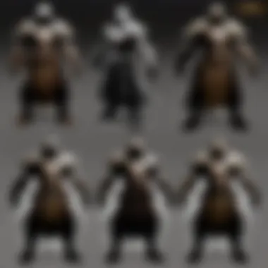 Evolution of the Dark Monk Concept art illustrating the evolution of the Dark Monk character across Blizzard titles.