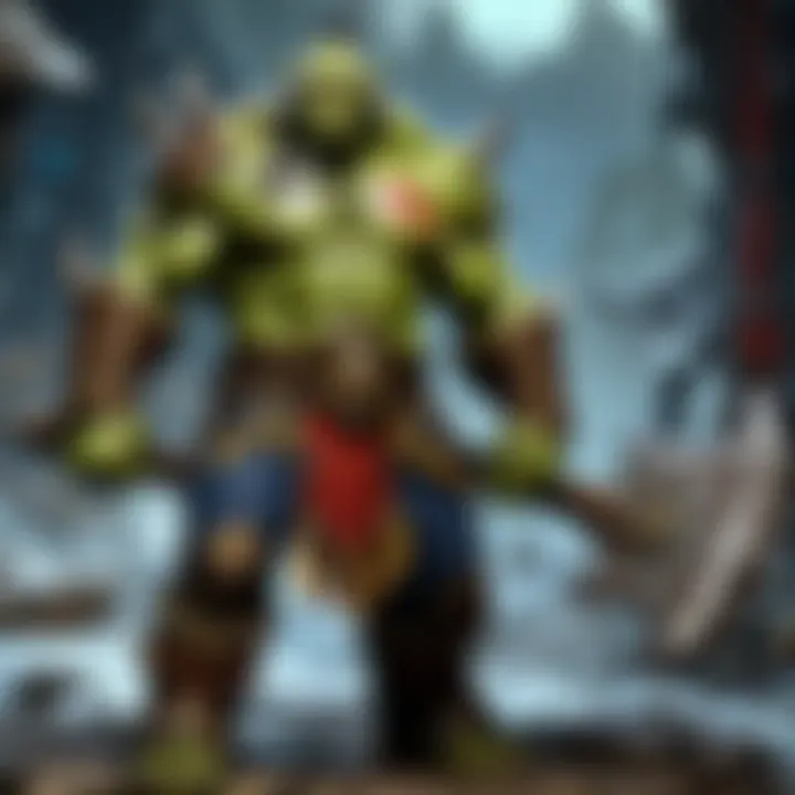 A serene landscape depicting the contrasting worlds of orcs and humans.
