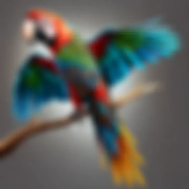 A chart illustrating the market prices of various macaw species