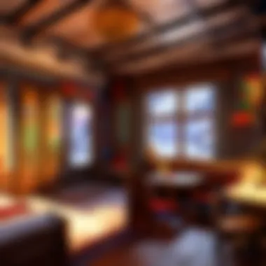 A vibrant interior of the Funky Monkey Inn showcasing its unique decor and atmosphere.