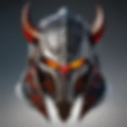 Detailed view of the Berserker Helmet showcasing its intricate design