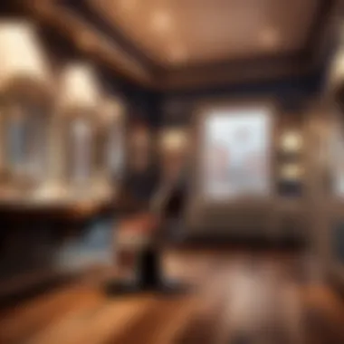 Elegant Barber Shop Lighting Design Elegant barber shop lighting design showcasing ambiance