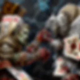 Strategic card play in a tense game of World of Warcraft