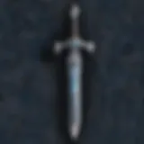 Frostmourne sword embedded in the frozen ground