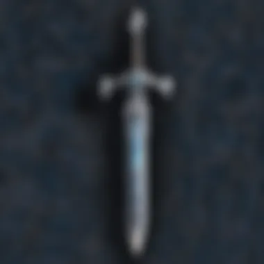 Frostmourne sword embedded in the frozen ground