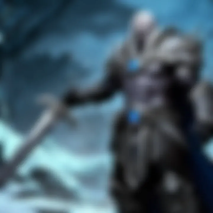 Symbolic representation of Frostmourne's lore and consequences