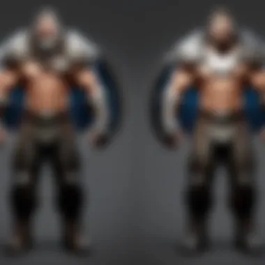 Evolution of the shield bearer character design
