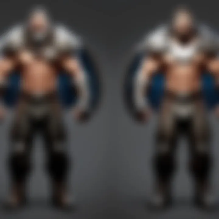 Evolution of the shield bearer character design