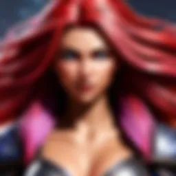 Character showcasing wrath hair color in a dynamic pose