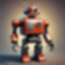 Vintage tin robot with retro charm