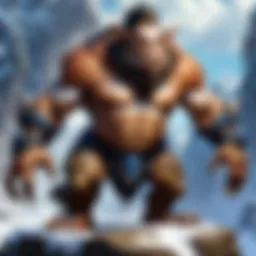 A majestic troll mount in a lush fantasy landscape