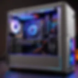 High-tech gaming PC design with RGB lighting