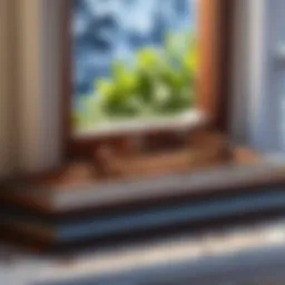 Close-up of an ant navigating a windowsill
