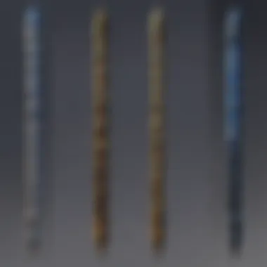 Comparison of Different Lightning Rod Models Various models of lightning rods displayed side by side for comparison.