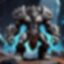 An intricate depiction of Rhok's gameplay environment in Blizzard games.