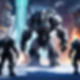 A vibrant in-game scene showcasing a raid encounter in a Blizzard game.