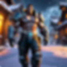 Depiction of a gaming PC with performance metrics on screen
