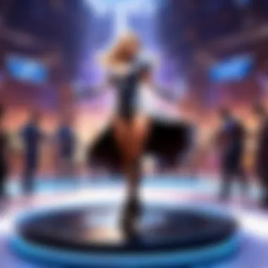 Player Engagement Through Dance Deck A visual depicting a group of players engaging through the dance deck feature.