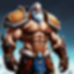 An intricate character design from a Blizzard game showcasing development and worthiness.