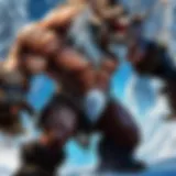 A fierce battle scene showcasing various Blizzard characters in action