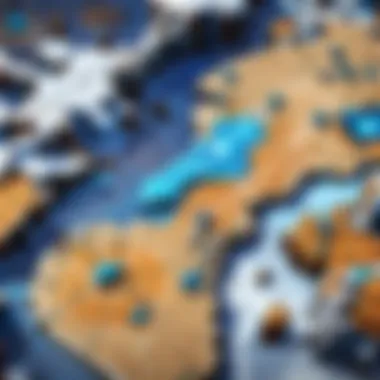 Digital Map of Interconnected Battle Net Keys Illustration showcasing a digital map with interconnected Battle Net keys