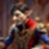 Artistic portrayal of a puppet master in deep concentration
