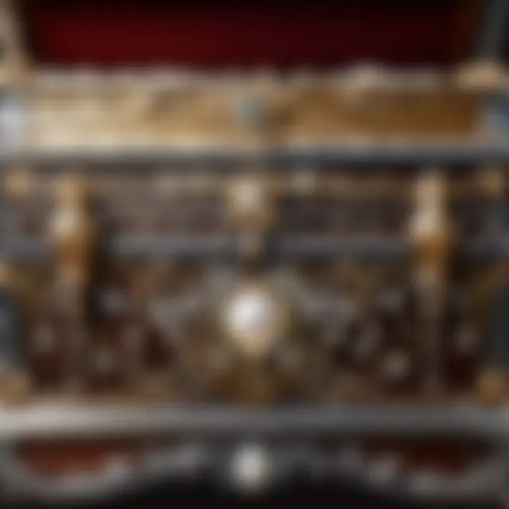 Vintage Pearl-Adorned Chest