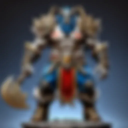 A majestic Warcraft collectible statue showcasing intricate details and craftsmanship