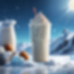 A refreshing scoop of ice milk in a modern setting