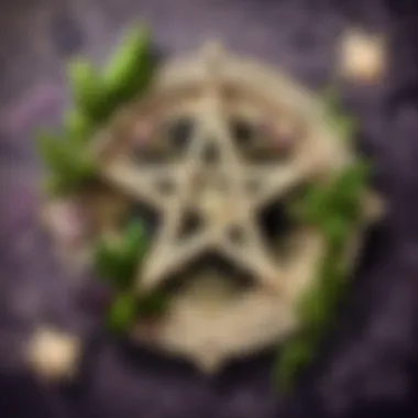 Pentagram of Magical Herbs An array of colorful herbs and spices arranged in a pentagram