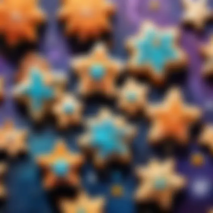 A celestial display of star-shaped cookies