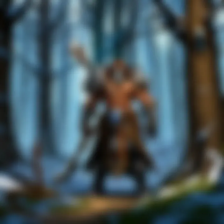 Magical forest with glowing enchantments