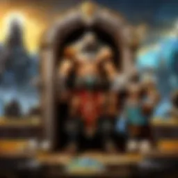 An illustration depicting the World of Warcraft login screen.